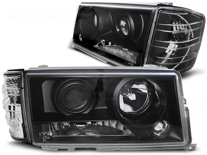 Phares noirs compatibles avec Mercedes W201/190 (12.82-05.93)