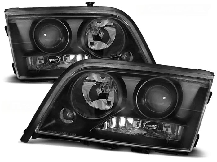 Phares noirs compatibles avec Mercedes W202 Classe C 06.93-06.00