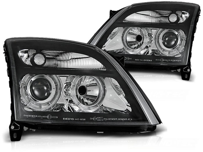 Phares Opel Vectra C 04.02-08.05 Angel Eyes noirs