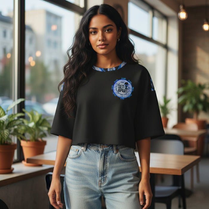 Qadosh (Holy/Set-Apart) Remnant (01–04) | Oversized Crop Top
