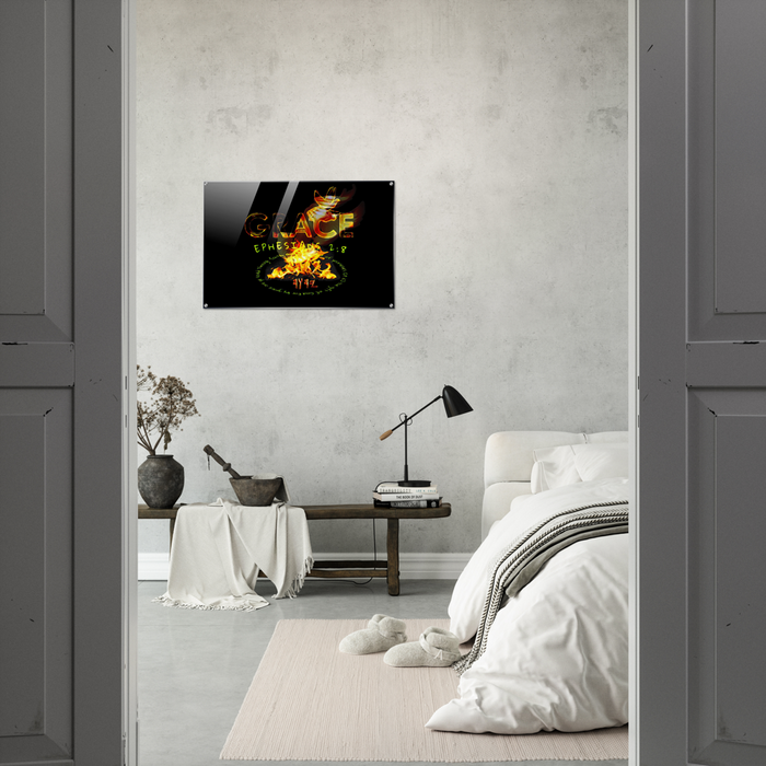 Saved By Grace: Through Faith, Not Works | Horizontal Acrylic Print | 2 Sizes