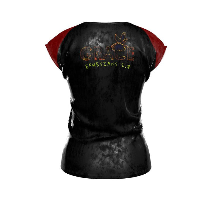 Saved By Grace: Through Faith, Not Works | Loose-Fit Cap-Sleeve T-Shirt