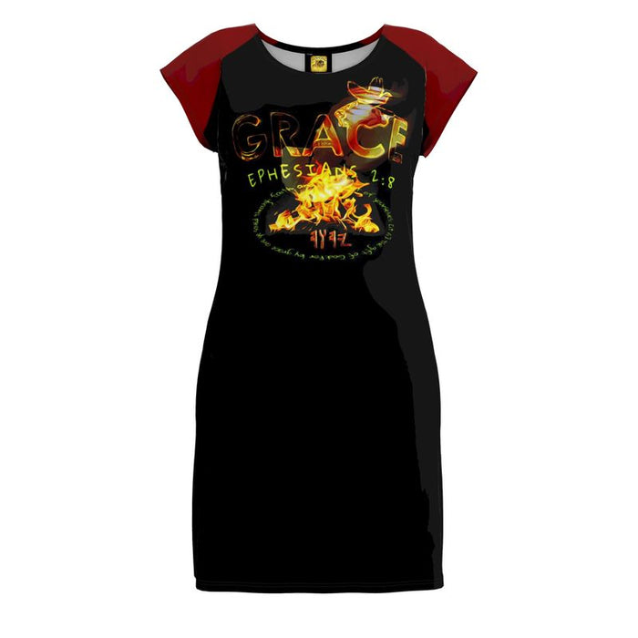Saved By Grace: Through Faith, Not Works | Tunic T-Shirt Dress