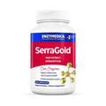 A bottle of Enzymedica SerraGold high potency serrapeptase capsules.