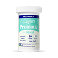A bottle of Subculture Probiotic for Bloat by Enzymedica, with blue and white label, containing 30 delayed-release capsules.