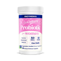 A bottle of Enzymedica Sub Culture Probiotic for Women with pink and blue label, indicating 50 billion CFU, 11 strains, and one daily dosage.