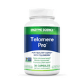A bottle of Telomere Pro dietary supplement by Enzyme Science, with 30 capsules, designed for healthy aging.